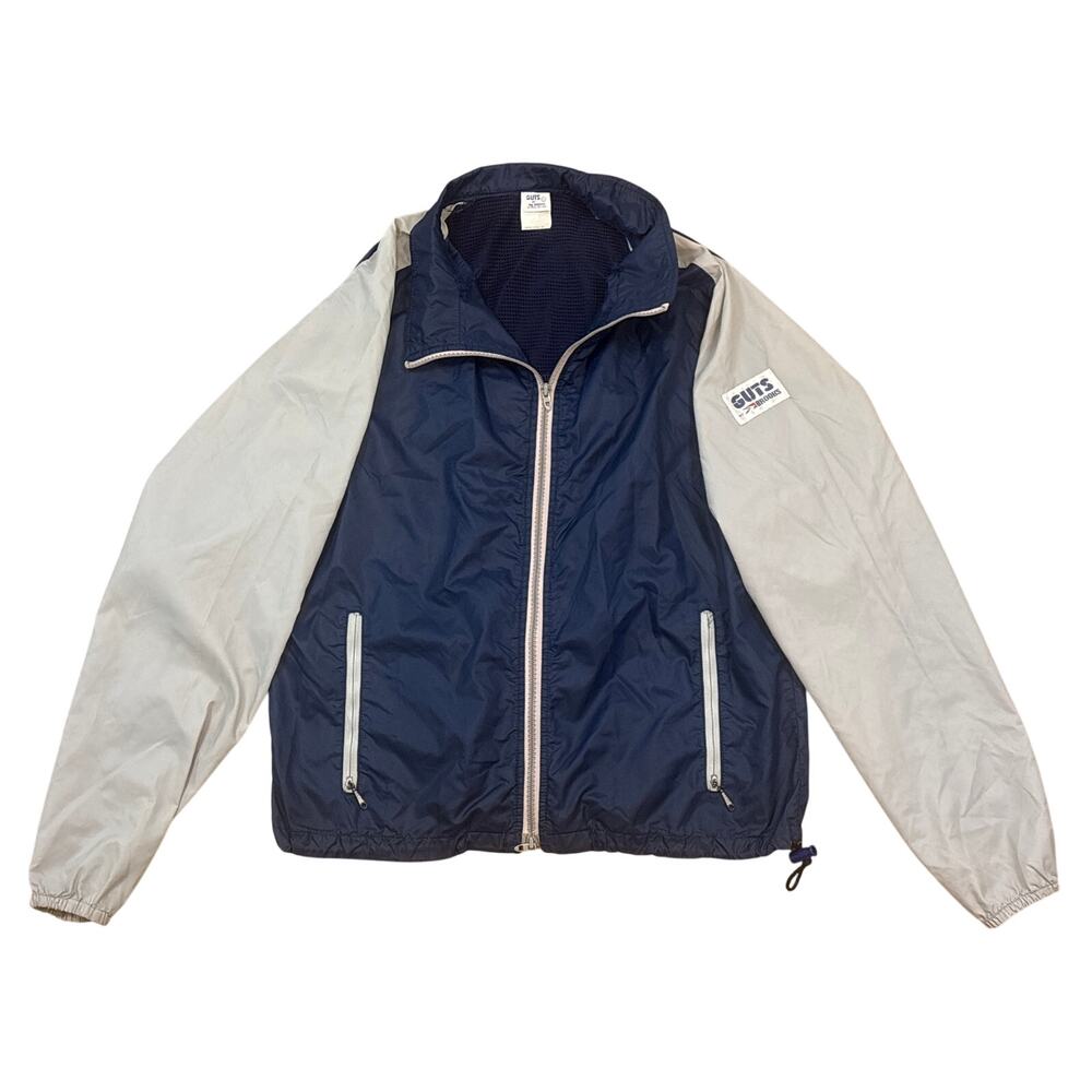 Vintage 80s Guts by Brooks windbreaker Talon zippers patch sleeve large 2 tone